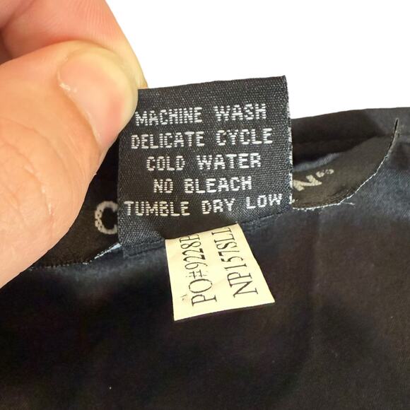 Citron Santa Monica Collection Silk Sleeveless Tank Top Black Minimalist Size 1X - Picture 5 of 9